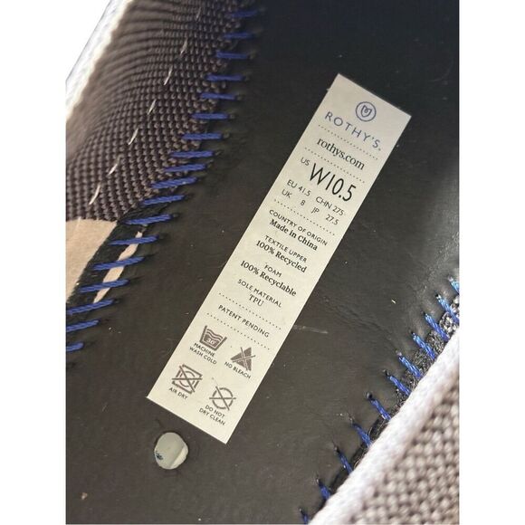 Rothy’s The Original Slip On Sneaker size 10.5 Gray - Picture 5 of 9